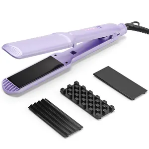 3D Grid Hair Straightener 3 Kinds Plates Interchangeable Plate Flat Curling Iron