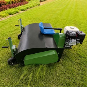 Self Propelled Lawn Dethatcher Scarifier Grass Raking Machine <b>Gasoline</b> Powered Turf Cleaning for Maintenance - Product Image 1