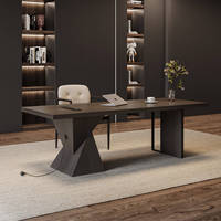 Bureau en bois massif, design moderne et ergonomique, table d'ordinateur haut de gamme pour la maison, le salon et la chambre.