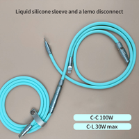 Câble de charge rapide en silicone 30 33W avec connecteur Type C mâle vers Lightning femelle, puce C94 d'origine pour iPhone, iPad, Macbook