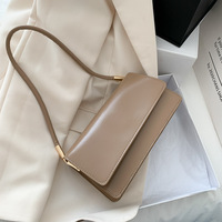 Sac Tendance 2024 Rétro Européen et Américain, Petit Sac Carré Six Façons à Rabat Couleur Unie pour Femme