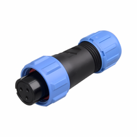 Weipu IP68 Étanche Speakon Circulaire PC Boîtier M8/M12 Connecteur 3PIN Laiton Cuivre Contact Power LED pour Diverses Applications