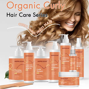 Set Perawatan Rambut Keriting Organik Label Pribadi Anti-Ketombe Menyegarkan Shea Butter Minyak Kastor Bebas Sulfat Formula 2-in-1 - Product Image 4