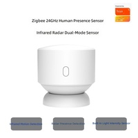 Capteur de présence humaine infrarouge à double technologie Tuya Zigbee 24 GHz avec contrôle par application