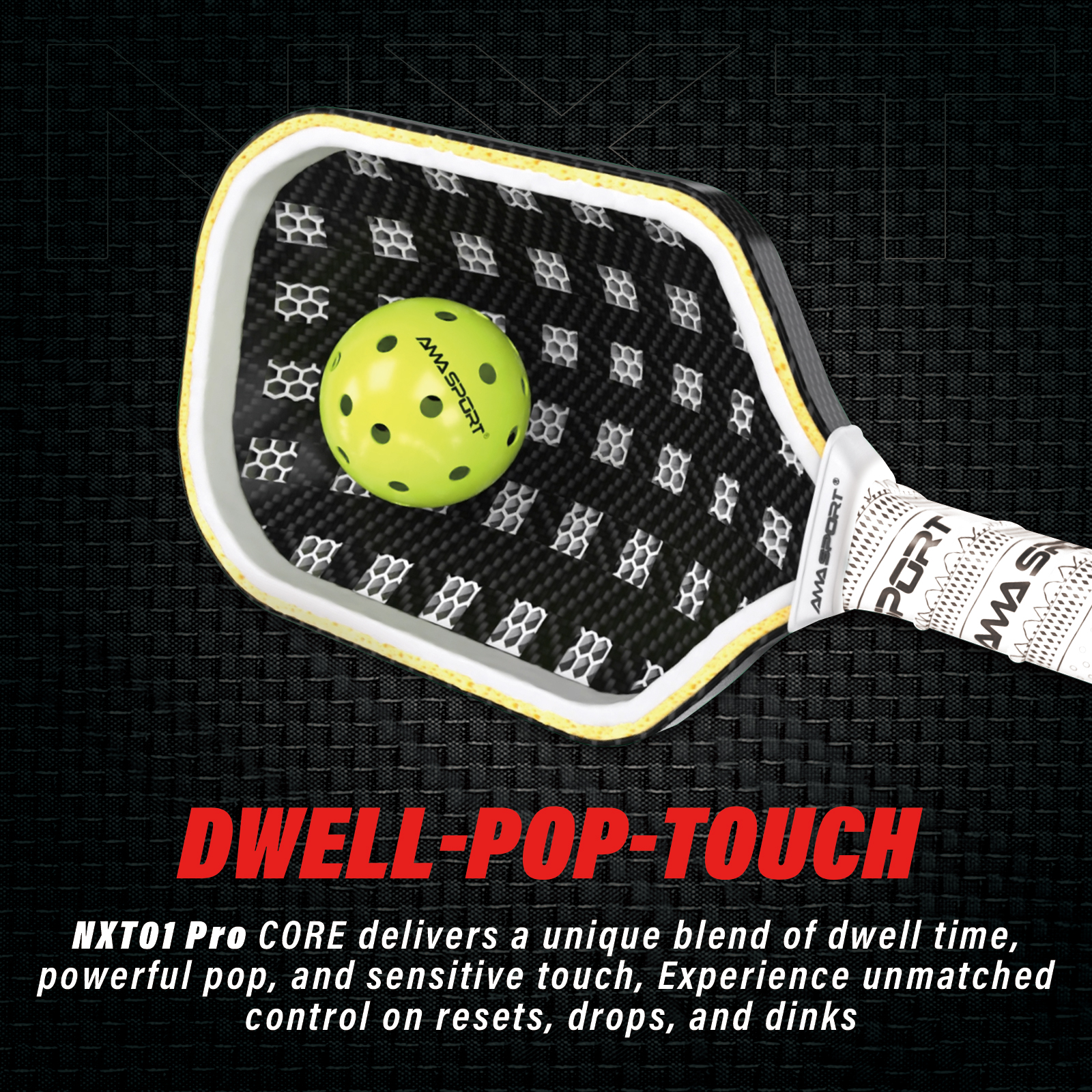AMA SPORT NXT01 Ti - High Quality Pickleball Racket
