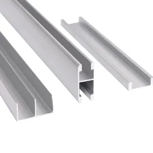 Factory Supply Popular Customized Aluminum Alloy Glass Cabinet Sliding Door Track Set Aluminum E Channel for Glazed Showcase