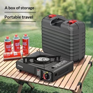 Draagbare buiten gascassette kookset met gasfles voor kamperen & veldgebruik, klaar voor het koken van warme gerechten - Product Image 2