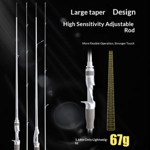 Ensemble canne à pêche Bering Carbon Luya avec moulinet de précision, canne de pêche en rivière à poignée droite, moulinet spinning, canne de pêche en mer à longue portée, canne à pêche pour la pêche au poisson bouche de cheval à action souple - Product Image 2