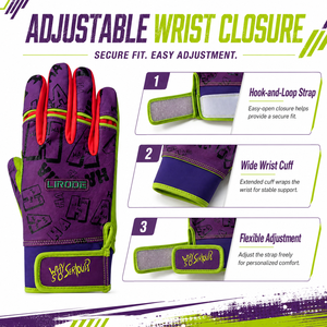 ถุงมือตีเบสบอลหนังแท้ The Joker HAHA Print 0.9 มม. รุ่น Signature Series ฝ่ามือเสริมสองชั้น นุ่มดุจเนย ข้อมือสั้น - Product Image 2