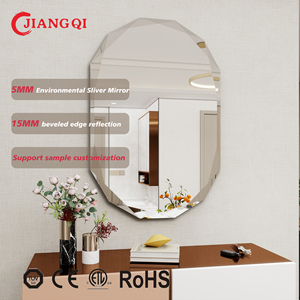 Hot bán phong cách hiện đại không khung vỏ sò hình chữ nhật Gương phòng tắm vát cạnh tường trang trí gương trang điểm - Product Image 1