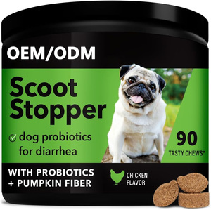 프로바이오틱스 수의사 개 스쿠트 스토퍼 프리 바이오 틱 호박 섬유 치킨 맛 애완 동물 보충 설사를위한 개 프로바이오틱스 - Product Image 6
