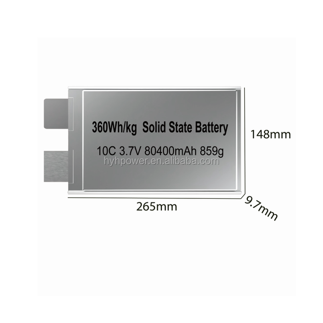 Advanced 360Wh/kg High Energy Density Solid State Battery Cell for Electric Vehicles Drones & Portable Power Storage