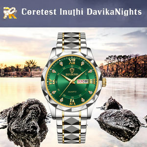 BINBOND 2521 B2521 <b>Men's</b> Luxury Stainless Steel Quartz <b>Watch</b> 43mm Seiko Movement Waterproof Luminous Date Week - Product Image 3