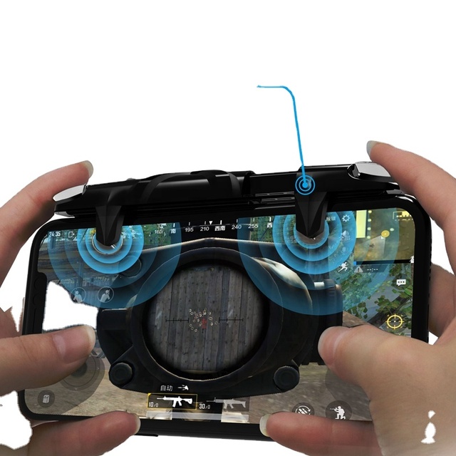 Hot Sale G5 Portable Wired Pulse Mobile Game Controller Built-in Battery Supports Android/iOS for Shooting Triggers L1/R1