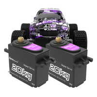 Servomoteur numérique sans balais Gxservo 20 kg à couple élevé pour voitures RC, avions, bateaux et pièces - Construction métal/plastique pour garçons de 14 ans et plus