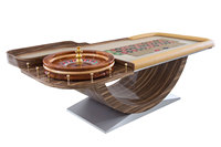 Table de roulette en bois de luxe, table de roulette élégante personnalisée, table de roulette de casino