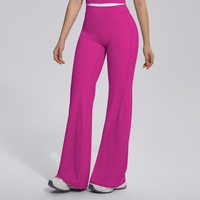 Dames High Waist Flare Yoga Broeken 80% Nylon 20% Spandex Stretch Zachte Workout Fitness Bell Bottom Leggings