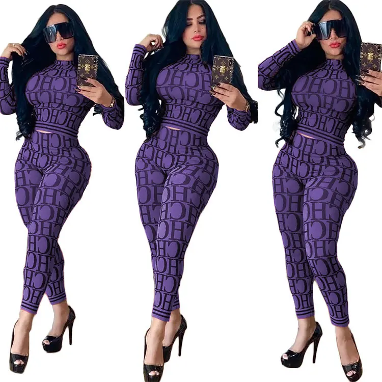 2023 Outono Mulheres Roupas De Luxo Designer 2 Piece Track Suit Set Roupas de Alta Qualidade Moda Marca Two Piece Sets