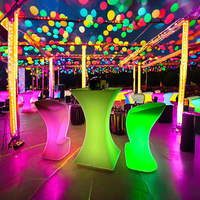 Meubles commerciaux, table de bar générale avec éclairage LED
