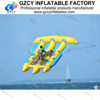 Bateau gonflable commercial en forme de poisson volant, tube gonflable tractable pour sports nautiques et divertissements de plage
