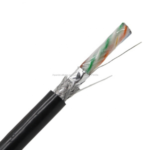 Al aire libre de la jalea de CAT 6 pasar la prueba 1000mbps 23AWG 4 par sólido cobre PE chaqueta SFTP CAT6 <span class=keywords><strong>Cable</strong></span> de red 305m - Product Image 4