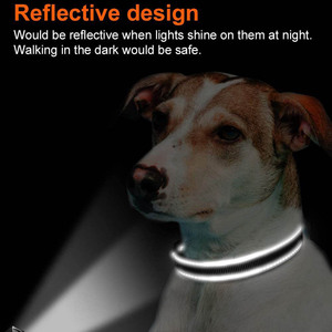 13 warna Solid luar ruangan dapat disesuaikan nilon reflektif kerah anjing bernapas empuk lembut pita Aloi Neoprene untuk berjalan hewan peliharaan - Product Image 6
