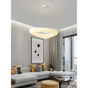 Designer's Modern Minimalist Cream-Colored Adjustable Height Energy Saving Pendant <b>Light</b> Unique Artistic Lighting Fixture for - Product Image 3