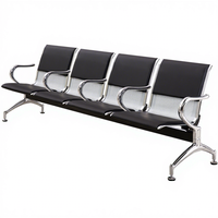 Banc d'attente moderne en PU avec accoudoir central, 1/2/3/4/5 places, pour hôpital, aéroport, salle de sport, salon, réception publique