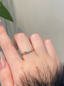 Anillo Xinfly AU750 de Oro Sólido de 18K con Diamante Natural de 0.30ct, Estilo Lujoso, Corte Marquesa Ojo de Caballo, Joyería Fina - Product Image 3