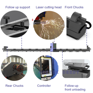 H-<span class=keywords><strong>beam</strong></span> hồ sơ và ống Laser Cutter CE 6M 12M 220mm 320mm 350mm ba-chuck ống sợi Laser máy cắt acctek Laser Jinan - Product Image 4