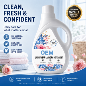 OEM/ODM Maßgeschneidertes Umweltfreundliches Flüssigwaschmittel Milde Formel Zitrone Fleckenentfernung Anpassbare Verpackung und Branding - Product Image 1