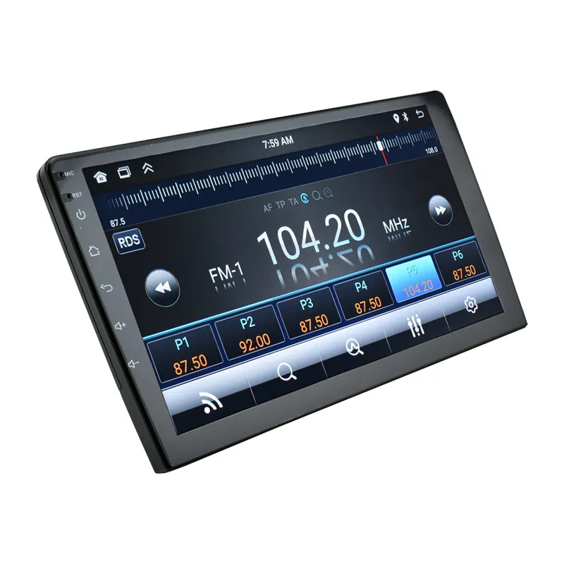 Rádio de rádio Android com tela de toque automática 2G 32G FM AM 2din para carro, 9 polegadas, GPS de navegação