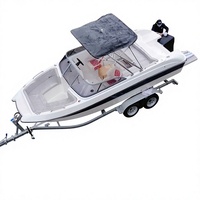 Prix d'usine, bateau à coque en fibre de verre de 19 pieds, couleur personnalisée, haute vitesse, longueur 5,8 m, mini-yacht pour 6 personnes, yacht sportif à double extrémité
