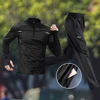 Camiseta de Fútbol de Manga Larga con Cuello Redondo y Estampado, Media Cremallera, Secado Rápido, Transpirable, Anti-UV, para Fitness al Aire Libre, Running, Unisex, con Logotipo Personalizado