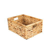 Panier de rangement rectangulaire tressé à la main en rotin PP pour salle de bain, organisateur de bacs de rangement, panier pour réservoir de toilettes