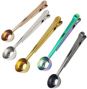 Cuchara Medidora de Café 2 en <span class=keywords><strong>1</strong></span> de Acero Inoxidable de <span class=keywords><strong>1</strong></span> Cucharadita con Clip Sellador de Bolsas para Café Molido Multiusos en la Cocina - Product Image 3