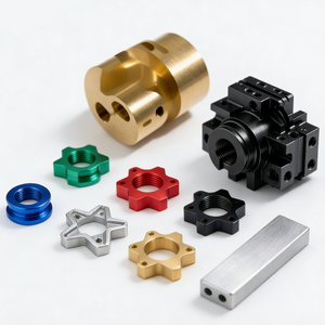 Layanan Pemesinan CNC OEM dari Pemasok Dongguan, <span class=keywords><strong>Part</strong></span> Aluminium Berwarna Hitam, Merah, Biru, Hitam Anodized dengan Finishing Poles CNC - Product Image 1