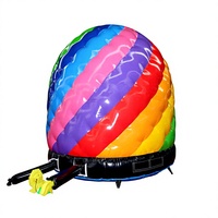 Château gonflable pour enfants Nova Rides en PVC, taille 4x4,5m, logo personnalisé imprimé, couleur arc-en-ciel