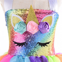 Robe LED de Haute Qualité, Robe Lumineuse Princesse, Jupe Tutu Fille, Costume Licorne Lumineux LED