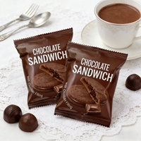 Sachet d'emballage alimentaire en aluminium PET/AL/PE imprimé en gravure avec logo personnalisé, scellé au dos, pour biscuits et chocolat