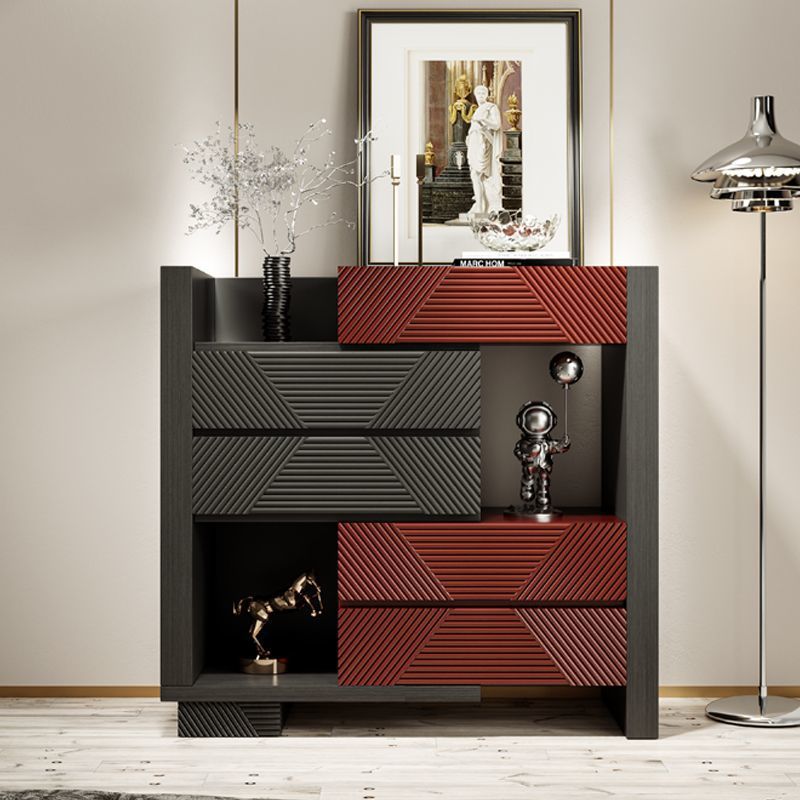 สีแดงย้อนยุคสีเทาเข้ม