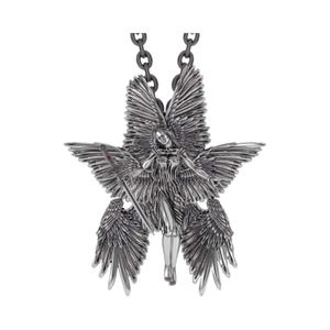 Collar de Ángel Gótico, Colgante de Alas Vintage con Llave, Crucifijo de Acero Inoxidable, Joyería Retro para Hombres y Mujeres, Estilo Punk, Regalo - Product Image 1