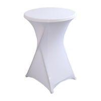 Table de bar nappe de Banquet de couleur unie couverture de Table ronde élastique tissu de fond de Table à Dessert cylindrique personnalisé