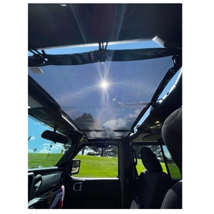 Tissu de rouleau de feuille de maille de polyester enduit de PVC de haute résistance et UV pour des couvertures supérieures de parasol de toit de voiture pour <span class=keywords><strong>Jeep</strong></span> - Product Image 1