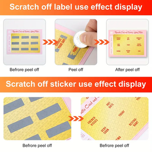 Étiquettes et autocollants Jeux Loterie Tickets de tombola Conception personnalisée Papier à gratter Impression de cartes - Product Image 4