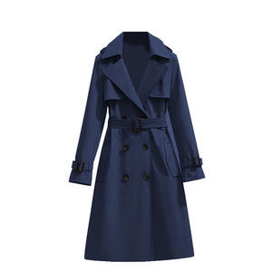 2025 automne hiver <span class=keywords><strong>Style</strong></span> britannique mi-long coupe-vent femme élégant couleur bonbon <span class=keywords><strong>manteau</strong></span> décontracté - Product Image 6
