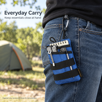 Mini pochette tactique EDC personnalisée organisateur de poche couteau pliant stylo lampe de poche portefeuille outils pour le camping et la randonnée