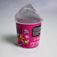 Bols en plastique PP pour desserts glacés, yaourts et glaces, avec logo personnalisé imprimé, 6/8/12/16 oz, avec couvercle en aluminium.