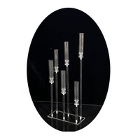 Décorations florales de table en acrylique transparent à 6 têtes, ornements imperméables pour le Nouvel An, les anniversaires, les mariages, les hôtels, les magasins