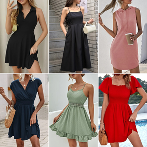 Vêtements pour femmes en solde : Robes décontractées, T-shirts d'occasion de haute <span class=keywords><strong>qualité</strong></span>, couleurs assorties, emballage en vrac, lot mixte - Product Image 2
